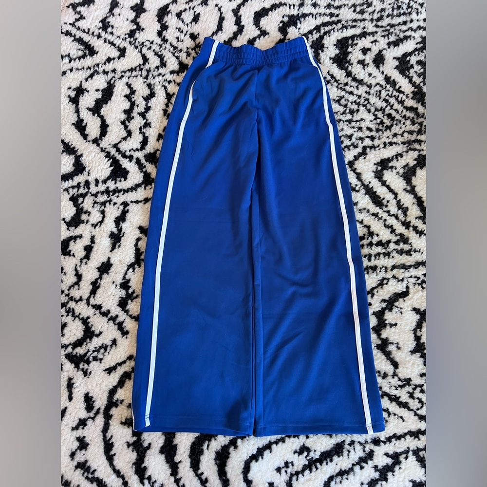 RD Style Blue Track Pants with White Stripes size M